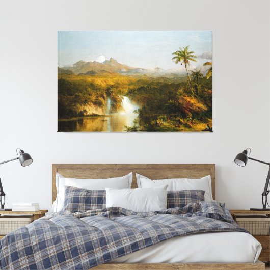 FREDERIC EDWIN CHURCH - UITZICHT VAN COTOPAXI - 18 CANVAS AFDRUK (Insitu (Slaapkamer))