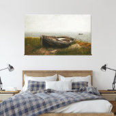 FREDERIC EDWIN CHURCH - VERLATEN SKIFF - 1850 - CANVAS AFDRUK (Insitu (Slaapkamer))