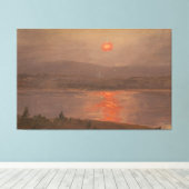 Frederic Edwin Church - View Across the Hudson Canvas Afdruk (Insitu (Houten vloer))