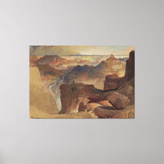 Frederic Edwin Church - View from Powell's Plateau Canvas Afdruk (Voorkant)