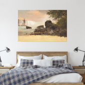Frederic Edwin Church - View of the Canadian Falls Canvas Afdruk (Insitu (Slaapkamer))