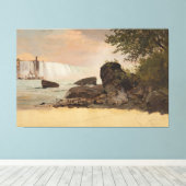 Frederic Edwin Church - View of the Canadian Falls Canvas Afdruk (Insitu (Houten vloer))