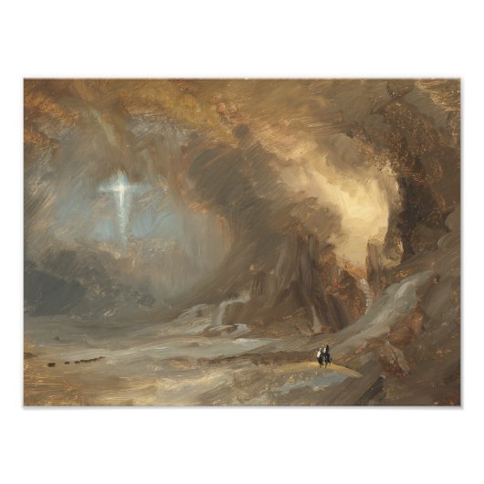 Frederic Edwin Church - Visie van het kruis Foto Afdruk (Voorkant)