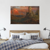 Frederic Edwin Church - Watch Tower in Italy Canvas Afdruk (Insitu (Slaapkamer))