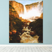 FREDERIC EDWIN CHURCH - Waterval van Tequendama -  Canvas Afdruk (Insitu (Houten vloer))