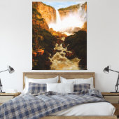 FREDERIC EDWIN CHURCH - Waterval van Tequendama -  Canvas Afdruk (Insitu (Slaapkamer))
