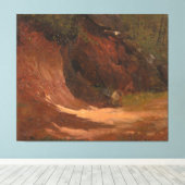 Frederic Edwin Church - Winter Landscape, View of  Canvas Afdruk (Insitu (Houten vloer))