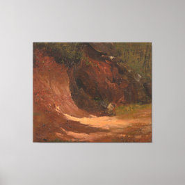 Frederic Edwin Church - Winter Landscape, View of  Canvas Afdruk