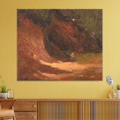 Frederic Edwin Church - Winter Landscape, View of  Canvas Afdruk (Insitu (Woonkamer))