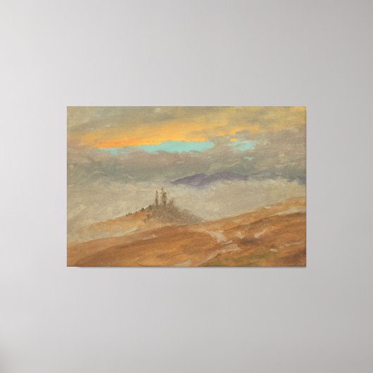 Frederic Edwin Church - Winter Landscape, View of  Canvas Afdruk (Voorkant)