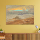 Frederic Edwin Church - Winter Landscape, View of  Canvas Afdruk (Insitu (Woonkamer))