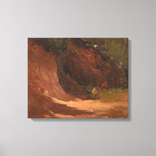 Frederic Edwin Church - Winterlandschap, gezicht o Canvas Afdruk (Voorkant)