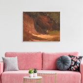 Frederic Edwin Church - Winterlandschap, gezicht o Canvas Afdruk (Insitu (Woonkamer))