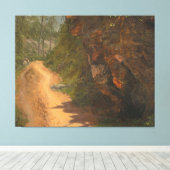 Frederic Edwin Church - Woodland Path, Jamaica Canvas Afdruk (Insitu (Houten vloer))