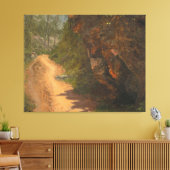 Frederic Edwin Church - Woodland Path, Jamaica Canvas Afdruk (Insitu (Woonkamer))