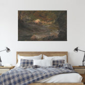 Frederic Edwin Church - Woodland Scene Canvas Afdruk (Insitu (Slaapkamer))
