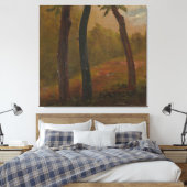 Frederic Edwin Church - Woodland Scene Canvas Afdruk (Insitu (Slaapkamer))