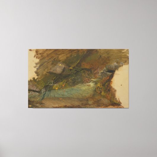 Frederic Edwin Church - Woodland Scene Canvas Afdruk (Voorkant)