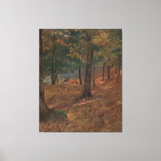 Frederic Edwin Church - Woodland Scene Canvas Afdruk (Voorkant)