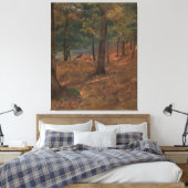 Frederic Edwin Church - Woodland Scene Canvas Afdruk (Insitu (Slaapkamer))