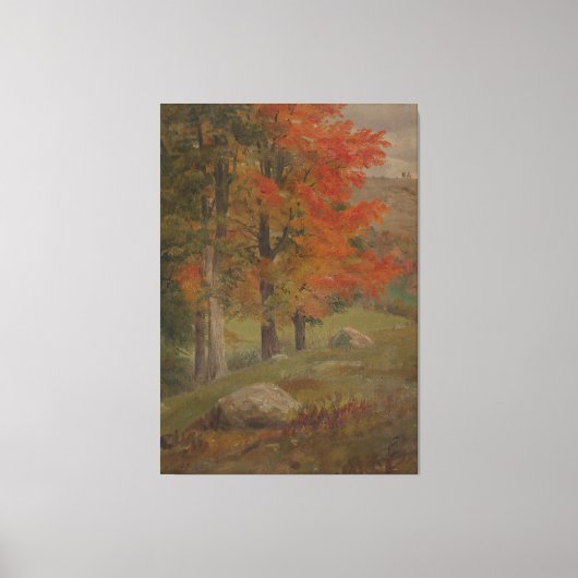 Frederic Edwin Church - Woodland Scene Canvas Afdruk (Voorkant)