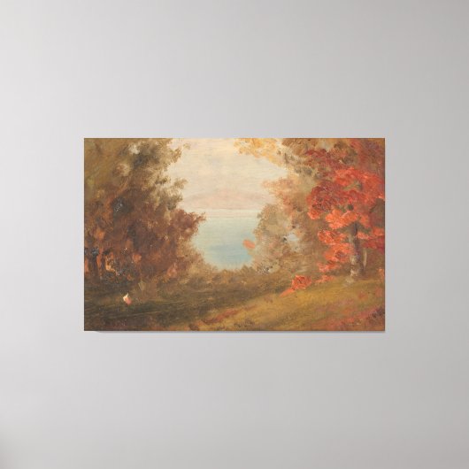Frederic Edwin Church - Woodland Scene Canvas Afdruk (Voorkant)