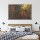Frederic Edwin Church - Woodland Scene Canvas Afdruk (Insitu (Slaapkamer))