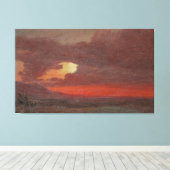 Frederic Edwin Church - Zonsondergang Canvas Afdruk (Insitu (Houten vloer))
