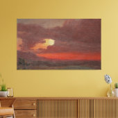 Frederic Edwin Church - Zonsondergang Canvas Afdruk (Insitu (Woonkamer))
