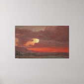 Frederic Edwin Church - Zonsondergang Canvas Afdruk (Voorkant)