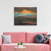 Frederic Edwin Church - Zonsondergang over de Cats Canvas Afdruk (Insitu (Woonkamer))