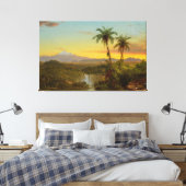 Frederic Edwin Church - Zuid-Amerikaans landschap Canvas Afdruk (Insitu (Slaapkamer))