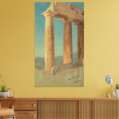 Frederic Edwin Church - Zuilen van het Parthenon Canvas Afdruk (Insitu (Woonkamer))