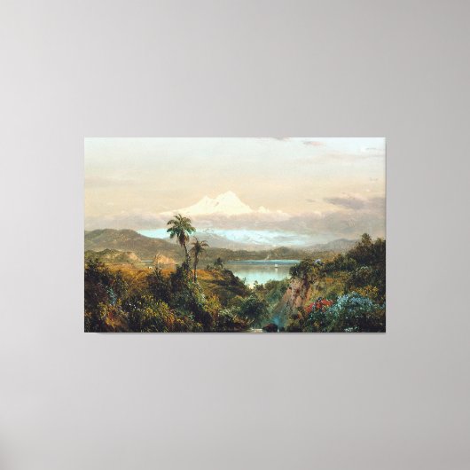 FREDERIC EDWIN KERK - Cayambe - 1858 - Luminisme Canvas Afdruk (Voorkant)