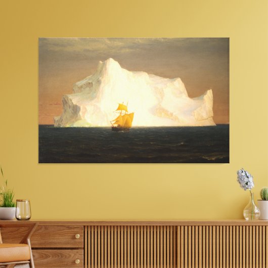 FREDERIC EDWIN KERK - DE IJSBERG - 1891 - CANVAS AFDRUK (Insitu (Woonkamer))