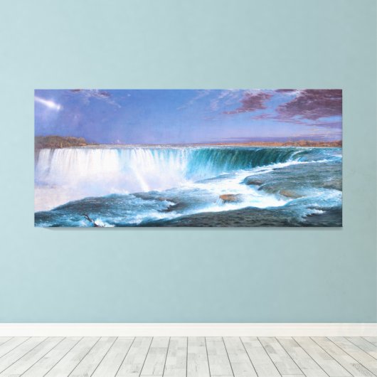 FREDERIC EDWIN KERK - NIAGARA - 1857 - Luminisme Canvas Afdruk (Insitu (Houten vloer))