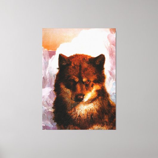 FREDERIC EDWIN KERK - Oosisoak (Artic Dog) 1861 Canvas Afdruk (Voorkant)