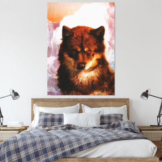 FREDERIC EDWIN KERK - Oosisoak (Artic Dog) 1861 Canvas Afdruk (Insitu (Slaapkamer))
