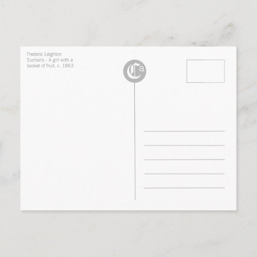 Frederic Leighton Basket of fruit CC0674 Briefkaar Briefkaart (Achterkant)