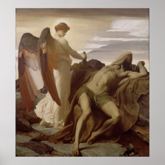 Frederic Leighton - Elijah in de wildernis Poster (Voorkant)