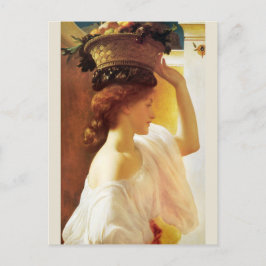 Frederic Leighton Girl met mand fruit CC0955 Briefkaart