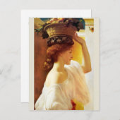 Frederic Leighton Girl met mand fruit Update Briefkaart (Voorkant / Achterkant)