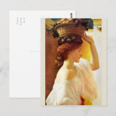 Frederic Leighton Girl met mand fruit Update Briefkaart (Voorkant / Achterkant)