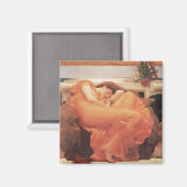 Frederic Lord Leighton Flaming June Square Art Magneet (Voorkant / Achterkant)