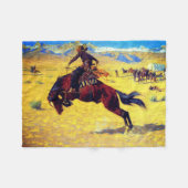 Frederic Remington A Cold Morning op het bereik Fleece Deken (Voorkant (Horizontaal))