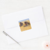 Frederic Remington Art Vierkante Sticker (Envelop)