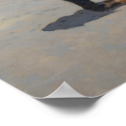 Frederic Remington - Bestrijding van het watergat Poster (Hoek)