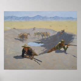Frederic Remington - Bestrijding van het watergat Poster