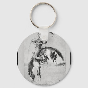 Frederic Remington Bucking Horse Sleutelhanger