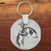 Frederic Remington Bucking Horse Sleutelhanger (Voorkant)
